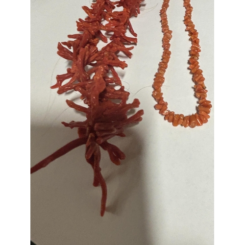 752 - TWO CORAL NECKLACES