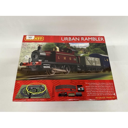 302 - A HORNBY OO GAUGE TRAIN SET - URBAN RAMBLER, R1224 - AS NEW IN BOX