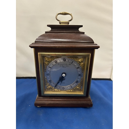 96 - AN ENGLISH BRACKET CLOCK BY F W ELLIOT WITH NAMED CHAPTER RING SIGNED GARRAD & CO LTD 112 REGENT STR... 