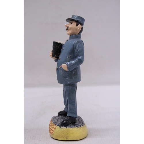 161 - A GUINNESS ZOO KEEPER FIGURE, HEIGHT 18CM