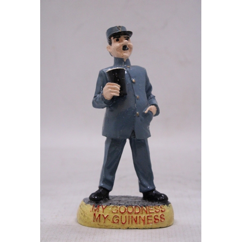 161 - A GUINNESS ZOO KEEPER FIGURE, HEIGHT 18CM