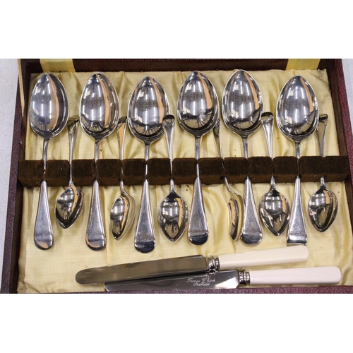 206 - TWO BOXED CASES OF FLATWARE TO INCLUDE THOMAS W CORK OF SHEFFIELD