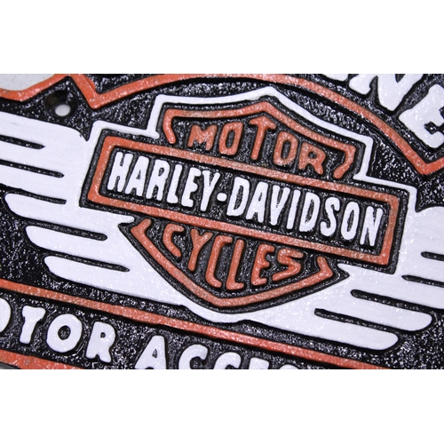 228 - A CAST HARLEY-DAVIDSON MOTORCYLE SIGN