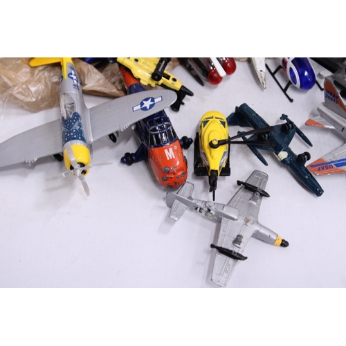 365 - A QUANTITY OF DIE-CAST TOY PLANES AND HELICOPTERS