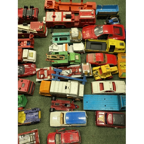 372 - A LARGE QUANTITY OF PLAY WORN DIE-CAST VEHICLES