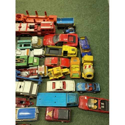 372 - A LARGE QUANTITY OF PLAY WORN DIE-CAST VEHICLES