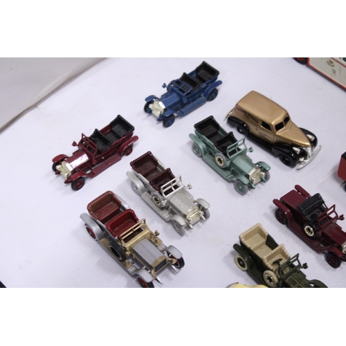 399 - TWENTY UNBOXED DIE-CAST VEHICLES TO INCLUDE NINE ROLLS ROYCE SILVER GHOST CARS PLUS VARIOUS VINTAGE ... 