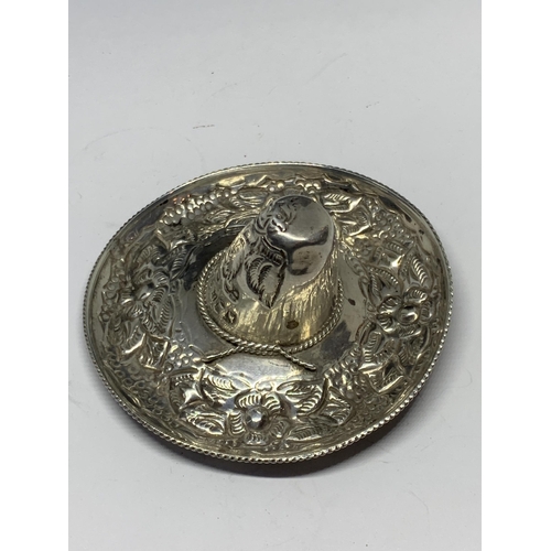 660 - A MARKED SILVER MEXICAN HAT