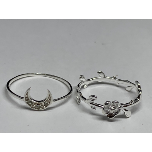 674 - FOUR MARKED SILVER RINGS