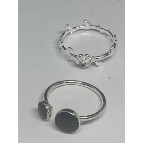 705 - FOUR MARKED SILVER RINGS