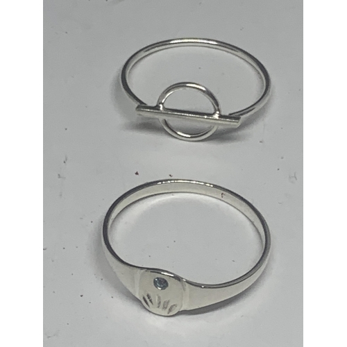 705 - FOUR MARKED SILVER RINGS