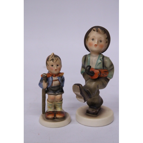 846 - TWO HUMMEL FIGURES -  A BOY HIKING AND GLOBE TROTTER