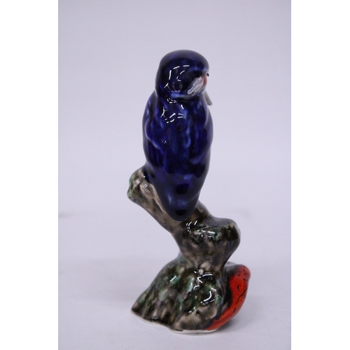 876 - AN ANITA HARRIS KINGFISHER SIGNED IN GOLD