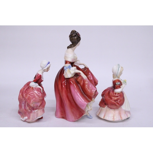 887 - THREE ROYAL DOULTON FIGURINES 