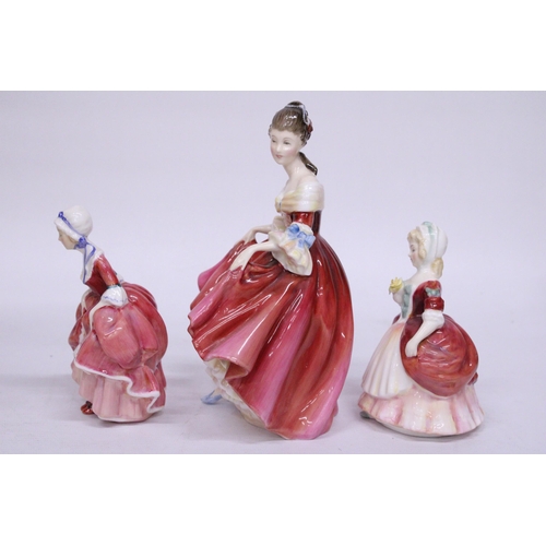 887 - THREE ROYAL DOULTON FIGURINES 