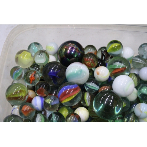 1030 - A COLLECTION OF MARBLES TO INCLUDE DOBBERS AND THE POCKET BOOK OF MARBLES