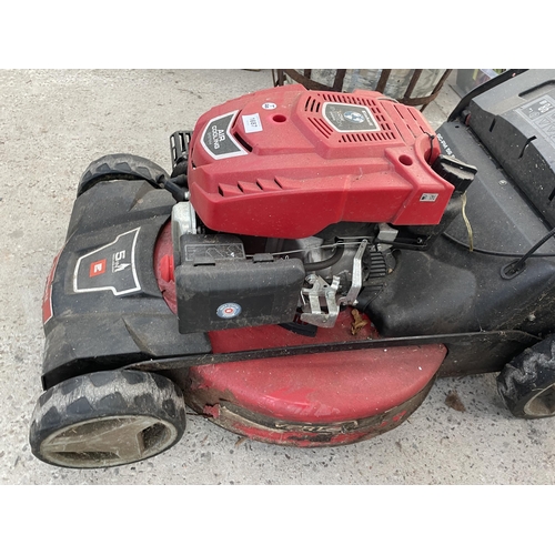 1687 - AN EINHELL PETROL ROTARY LAWN MOWER WITH GRASS BOX