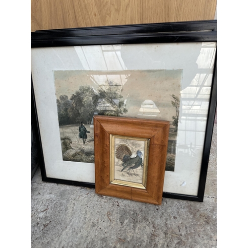 1937 - TEN WOODEN PANELS AND FIVE FRAMED PRINTS