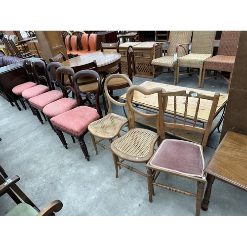 2960 - EIGHT VARIOUS VICTORIAN DINING AND BEDROOM CHAIRS