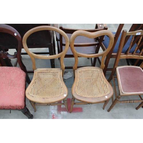 2960 - EIGHT VARIOUS VICTORIAN DINING AND BEDROOM CHAIRS