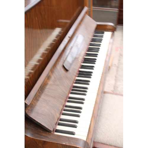 3003 - AN ATHELSTAN WALNUT UPRIGHT PIANO AND STOOL