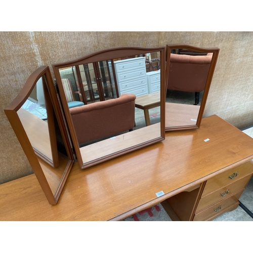 3079 - A STAG TWIN-PEDESTAL DRESSING TABLE - 63