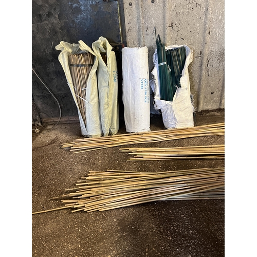 273 - APPROX 600 ASSORTED GARDEN CANES + VAT