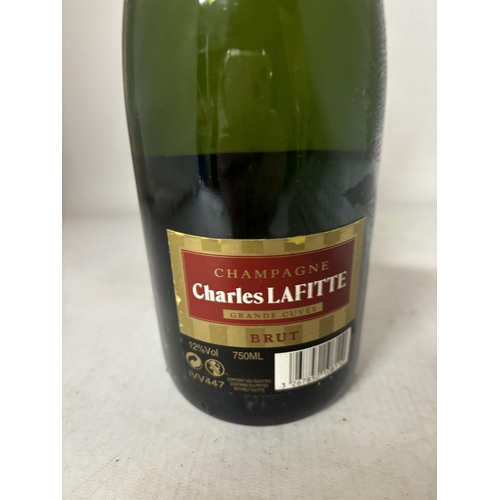 435 - A BOTTLE OF CHARLES LAFITTE GRANDE CUVEE BRUT CHAMPAGNE