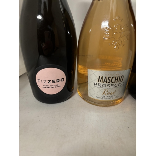 331 - SIX BOTTLES OF SPARKLING WINE/PROSECCO TO INCLUDE MASCHIO ROSE, URBINATI, SENTI, FREIXENET CORDON NE... 