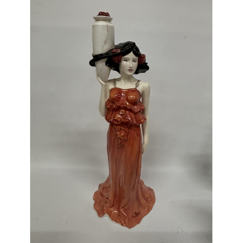 854 - A BOXED MINTON FIGURINE - THE LADY WITH THE VASE - LIMITED EDITION 50/250