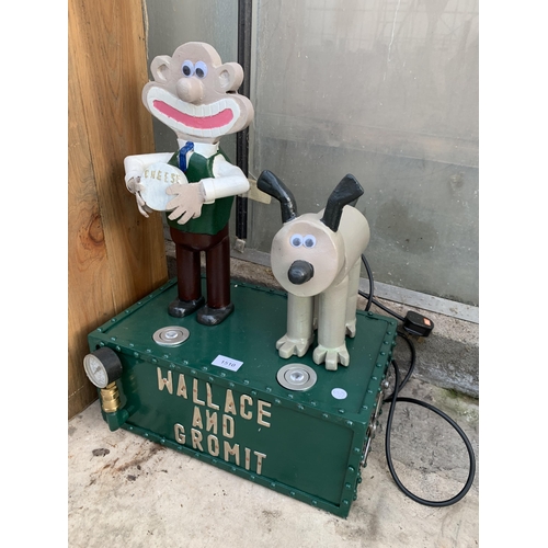 1510 - A SCRATCH BUILT WALLACE AND GROMIT UPLIGHTER BELIEVED IN WORKING ORDER BUT NO WARRANTY