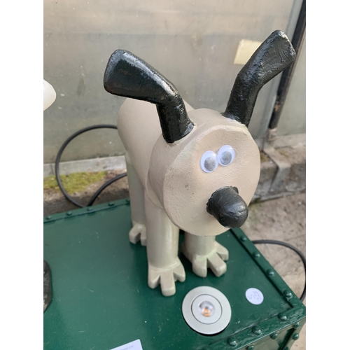 1510 - A SCRATCH BUILT WALLACE AND GROMIT UPLIGHTER BELIEVED IN WORKING ORDER BUT NO WARRANTY