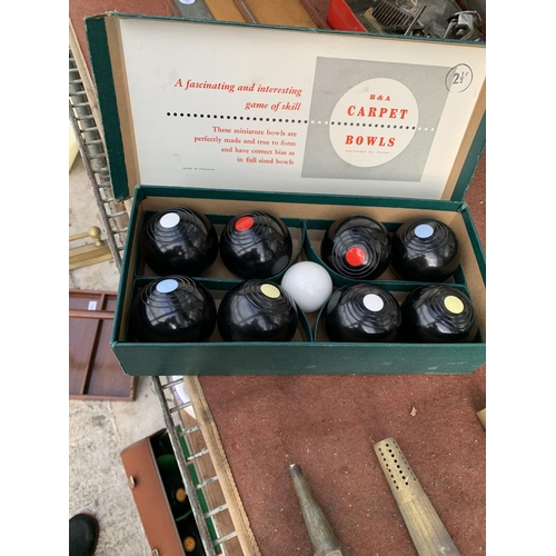 1533 - A COMPLETE B&A CARPET BOWLS SET