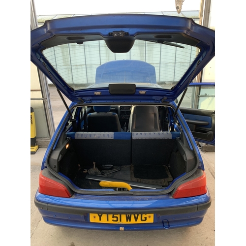 1550 - A 2001 PEUGEOT 106, REGISTRATION YT51 WVG - FURTHER DETAILS TO FOLLOW