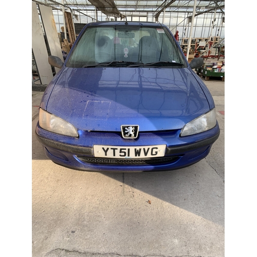 1550 - A 2001 PEUGEOT 106, REGISTRATION YT51 WVG - FURTHER DETAILS TO FOLLOW