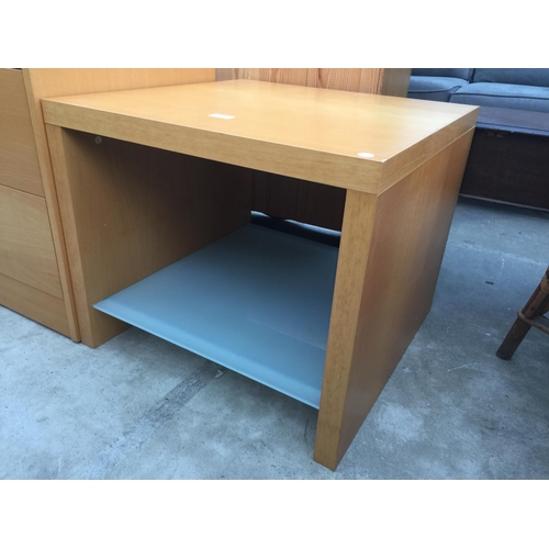 2680 - A LOW TWO DRAWER CHEST AND LAMP TABLE