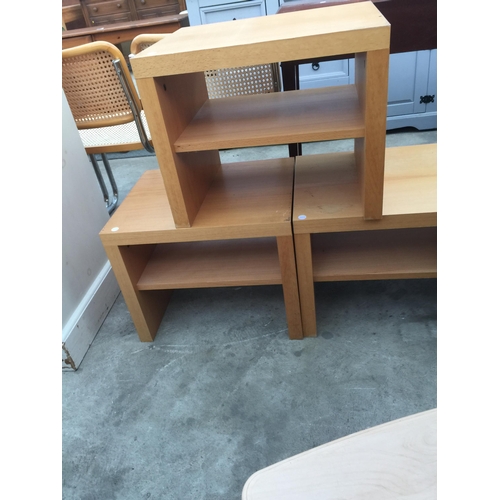 2682 - THREE TWO TIER LAMP TABLES, 20