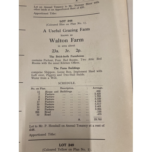 11 - A CATALOUGUE FROM THE SALE OF ALDERLEY PARK ESTATES 11TH - 14TH OCTOBER 1938 TO INCLUDE 77 FARMS. TH... 