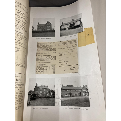 11 - A CATALOUGUE FROM THE SALE OF ALDERLEY PARK ESTATES 11TH - 14TH OCTOBER 1938 TO INCLUDE 77 FARMS. TH... 