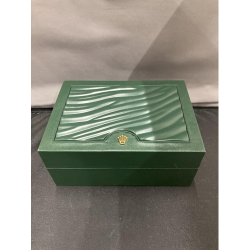 14 - A ROLEX WATCH BOX WITH PAPERS