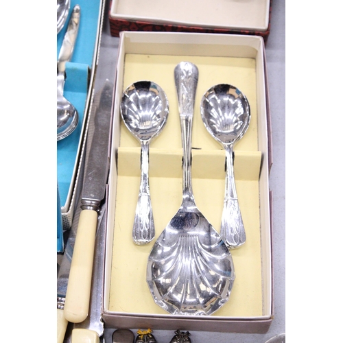 229 - A QUANTITY OF BOXED AND UNBOXED FLATWARE