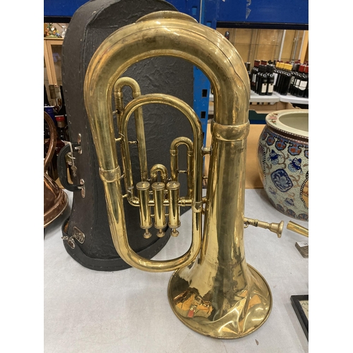 38 - A BOOSEY BESSONS & CO H75983 EUPHONIUM WITH CASE