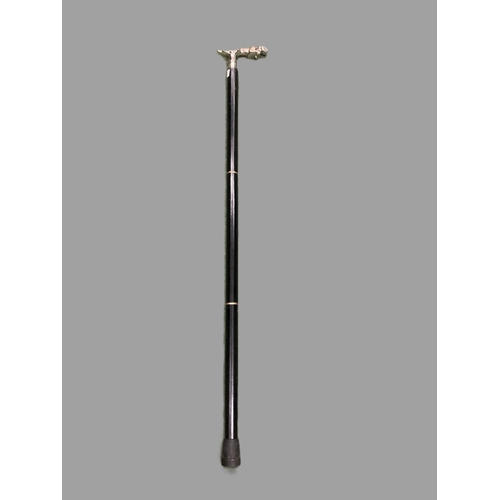 80 - A THREE PIECE JAGUAR HANDLED WALKING STICK