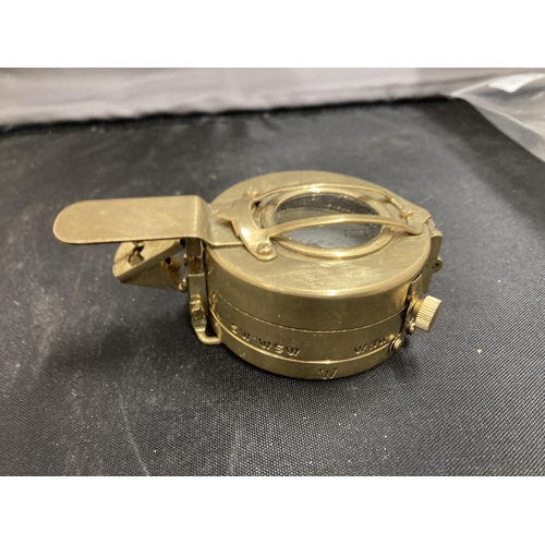 84 - A BRASS SUNDIAL AND COMPASS