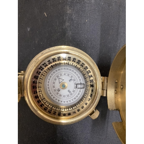 84 - A BRASS SUNDIAL AND COMPASS