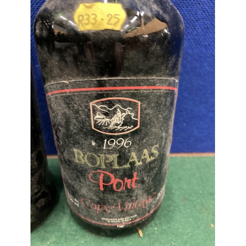 363 - TWO BOTTLES OR VINTAGE PORT TO INCLUDE LIMITED RELEASE KWV 1986 AND 1996 BOPLAAS PORT