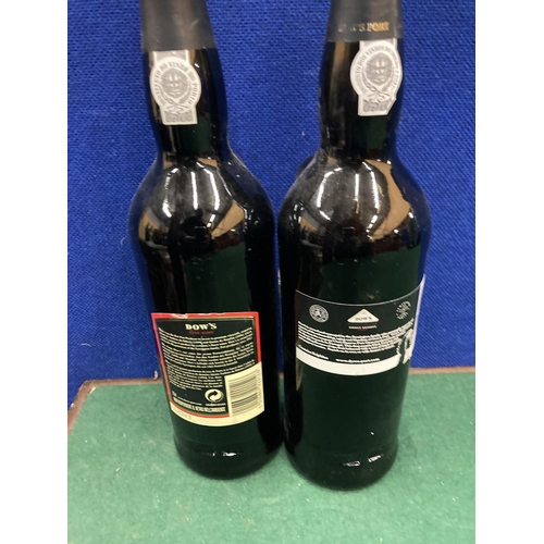 364 - TWO BOTTLES OF PORT DOW'S FINE RUBY PORT AND DOW'S TRADEMARK FINEST RESERVE