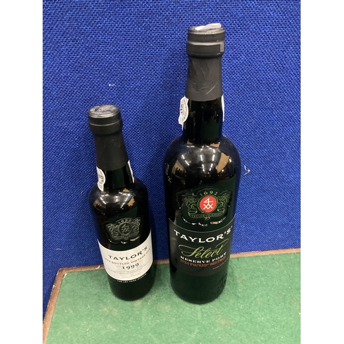 368 - A 75CL BOTTLE OF TAYLOR'S SELECT RESERVE PORT TOGETHER WITH A 37.5CL BOTTLE OF TAYLOR'S LATE BOTTLED... 