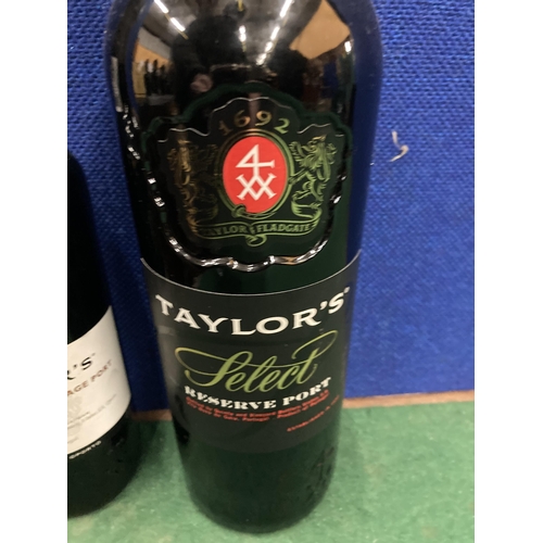 368 - A 75CL BOTTLE OF TAYLOR'S SELECT RESERVE PORT TOGETHER WITH A 37.5CL BOTTLE OF TAYLOR'S LATE BOTTLED... 