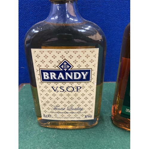 377 - TWO 35CL BOTTLES OF BRANDY TO INCLUDE V.S.O.P AND NAPOLEON 3 YEARS OLD